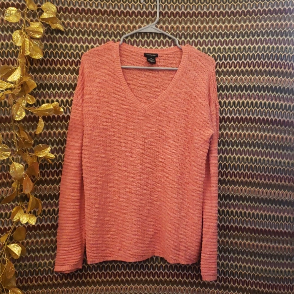 Calvin Klein peach knitted sweater